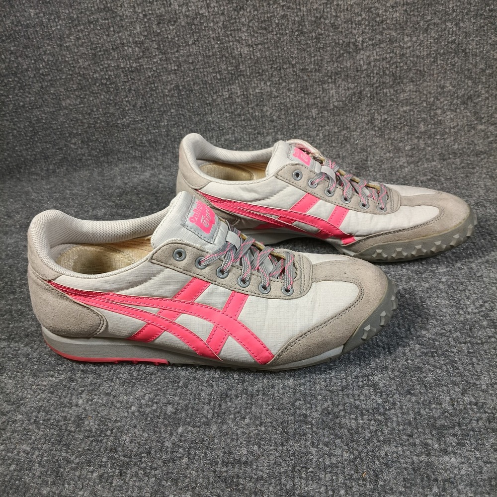 Onitsuka Tiger Serrano Sneakers Women 7 Grey Pink Low Top Rare Photo Sample